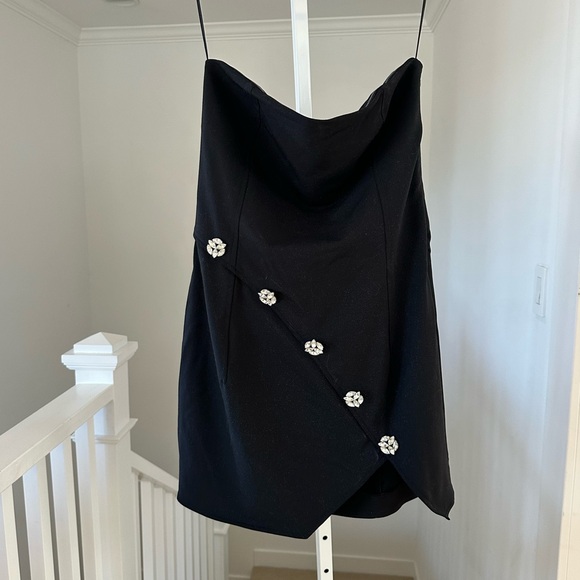 NWT FAITH CONNEXION Embellished Black Strapless Mini Dress M / L $1000 Retail - Picture 11 of 15